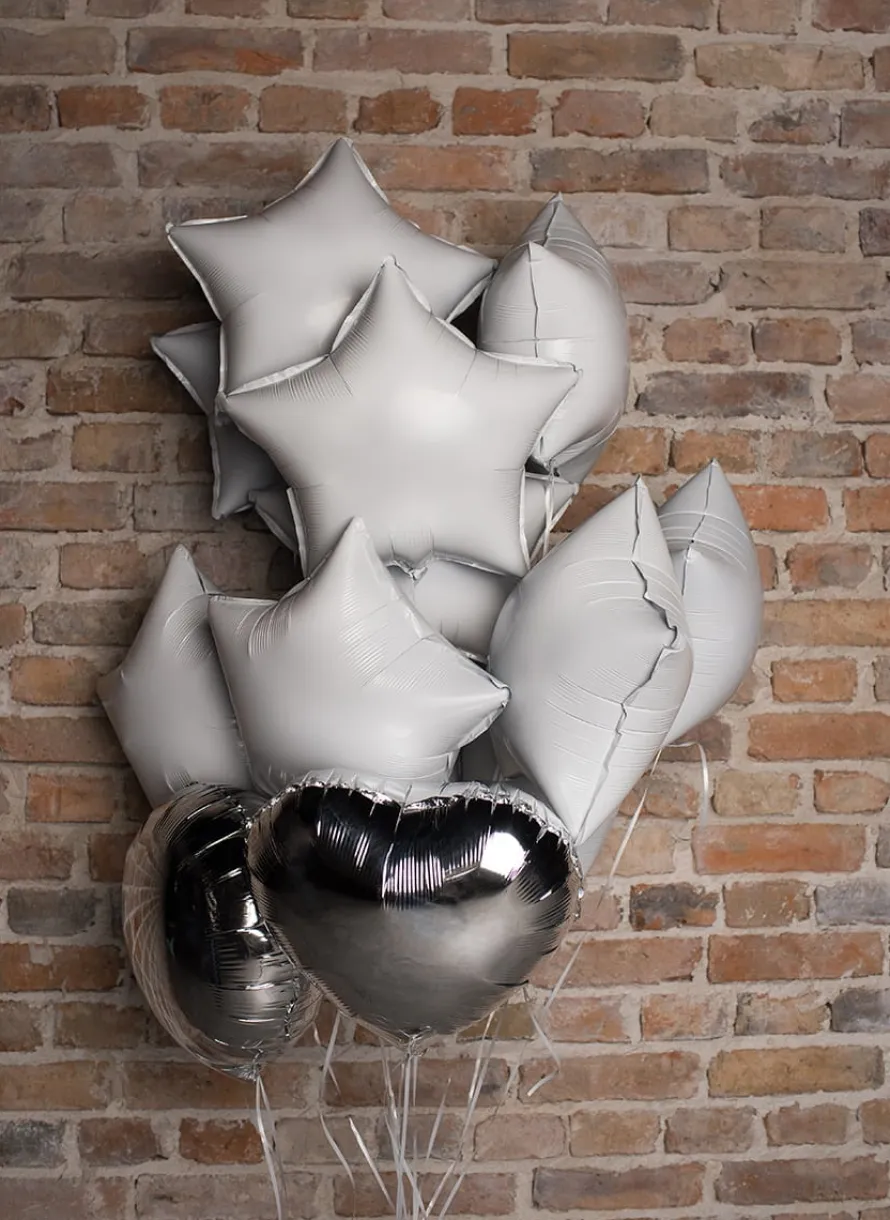 Balon foliowy KOŁO srebrny 45cm
