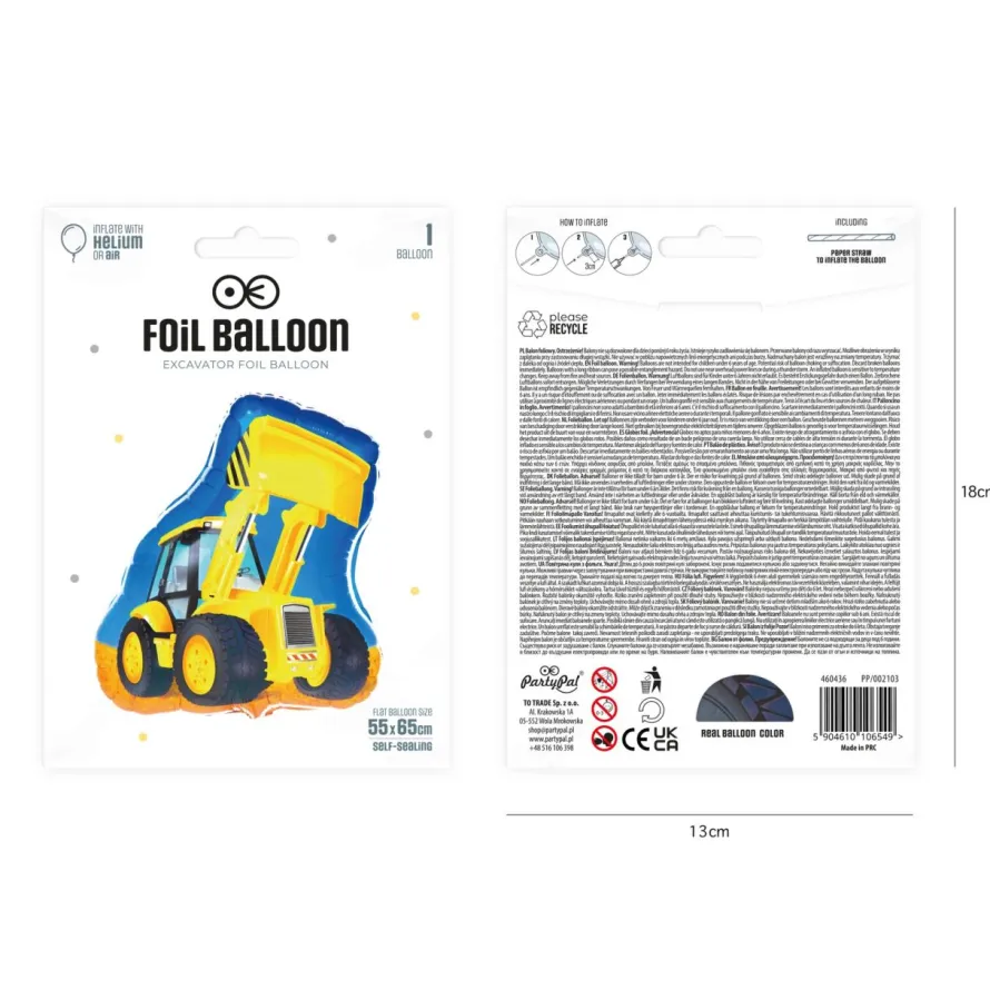 Balon foliowy KOPARKA