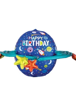 Balon foliowy kula Happy Birthday KOSMOS