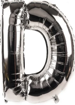 Balon foliowy LITERKA D srebrny 85cm