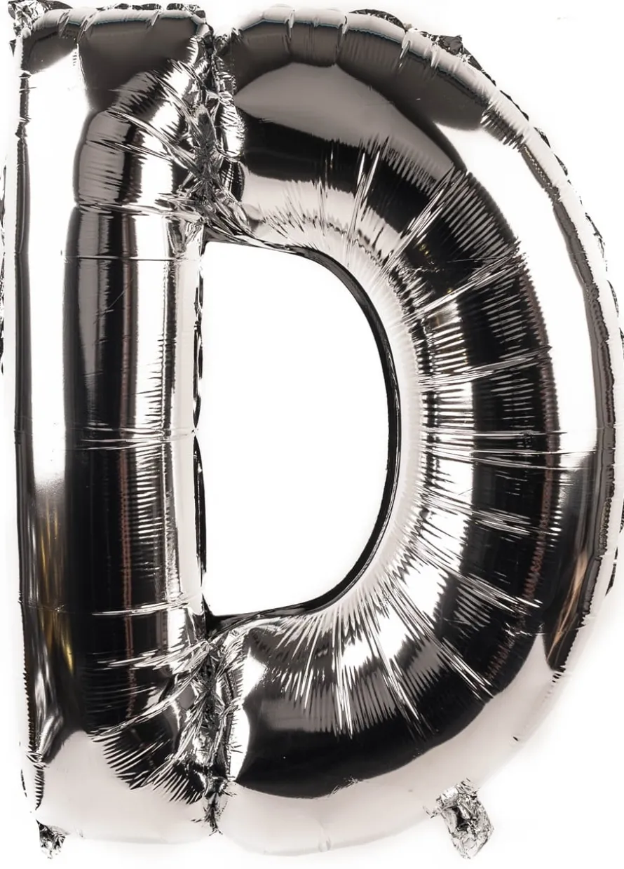 Balon foliowy LITERKA D srebrny 85cm