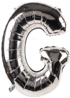 Balon foliowy LITERKA G srebrny 85cm