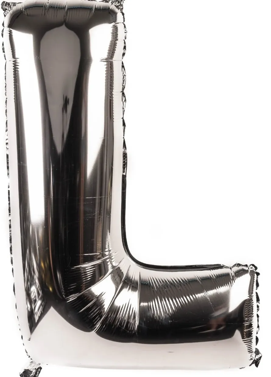 Balon foliowy LITERKA L srebrny 85cm