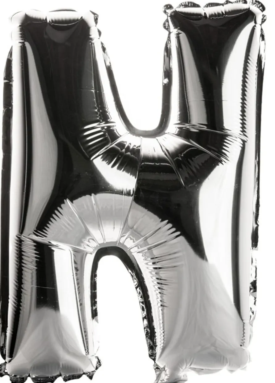 Balon foliowy LITERKA N srebrny 85cm