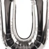 Balon foliowy LITERKA U srebrny 85cm