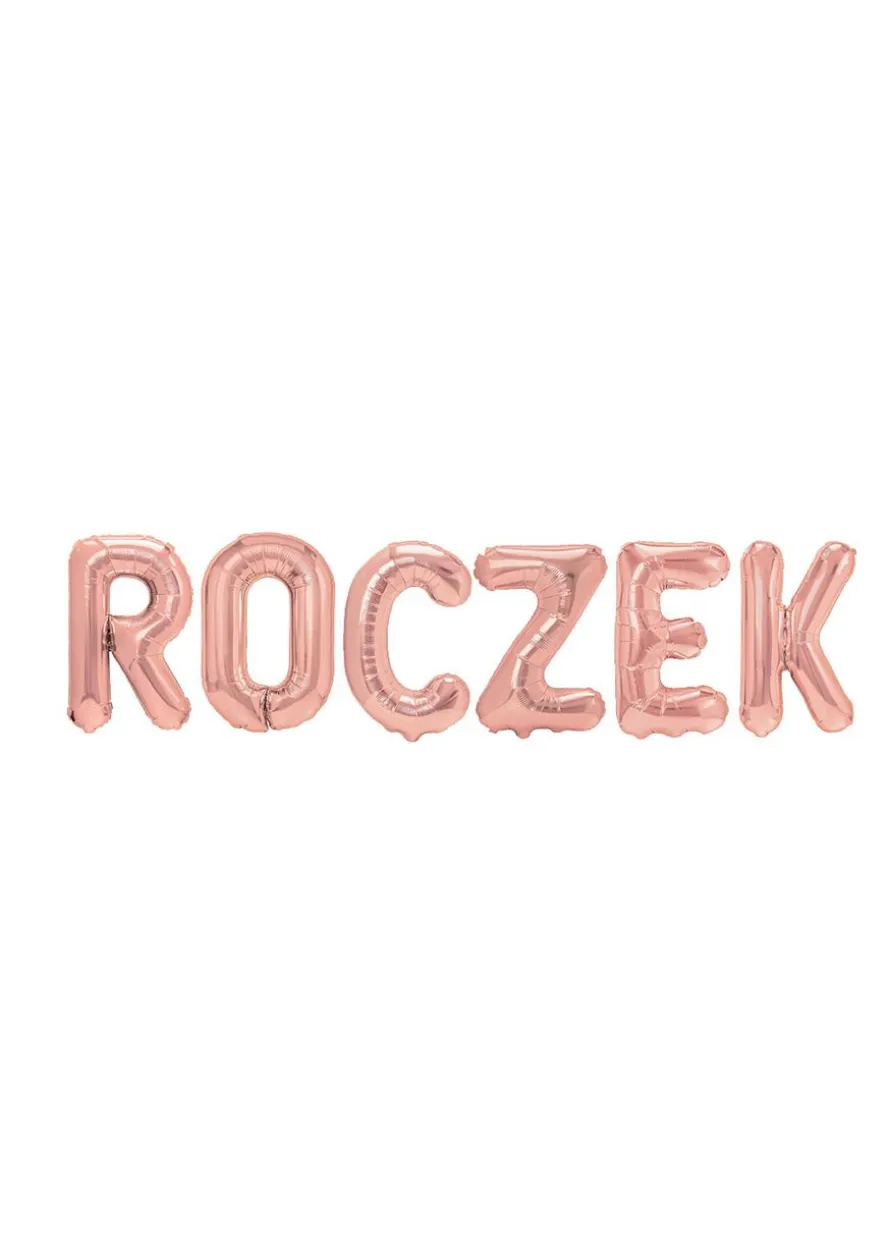 Balon foliowy napis ROCZEK rose gold