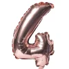 Balon foliowy na powietrze CYFRA 4 rose gold