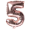 Balon foliowy na powietrze CYFRA 5 rose gold