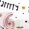 Balon foliowy na powietrze CYFRA 6 rose gold