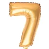 Balon foliowy na powietrze CYFRA 7 złoty 40cm