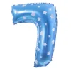 Balon foliowy na powietrze CYFRA 7 błękitny 40cm