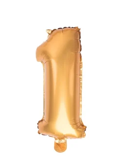 Balon foliowy na powietrze CYFRA 1 złoty 40cm