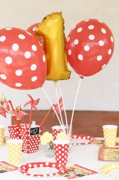 Balon foliowy na powietrze CYFRA 1 złoty 40cm
