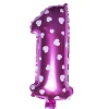 Balon foliowy na powietrze CYFRA 1 różowy 40cm
