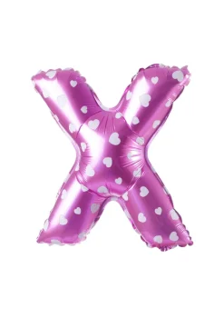Balon foliowy na powietrze LITERKA X różowy 40cm