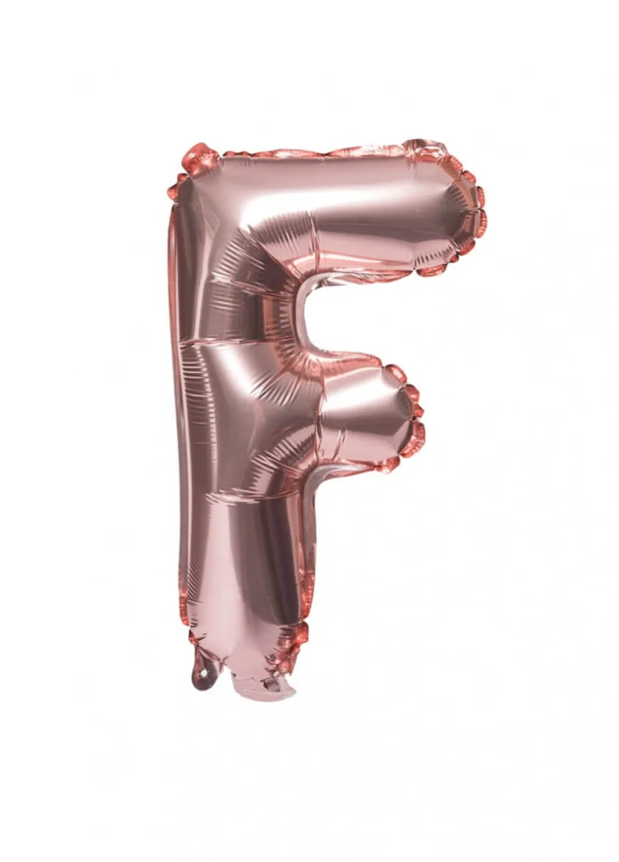 Balon foliowy na powietrze LITERKA F rose gold