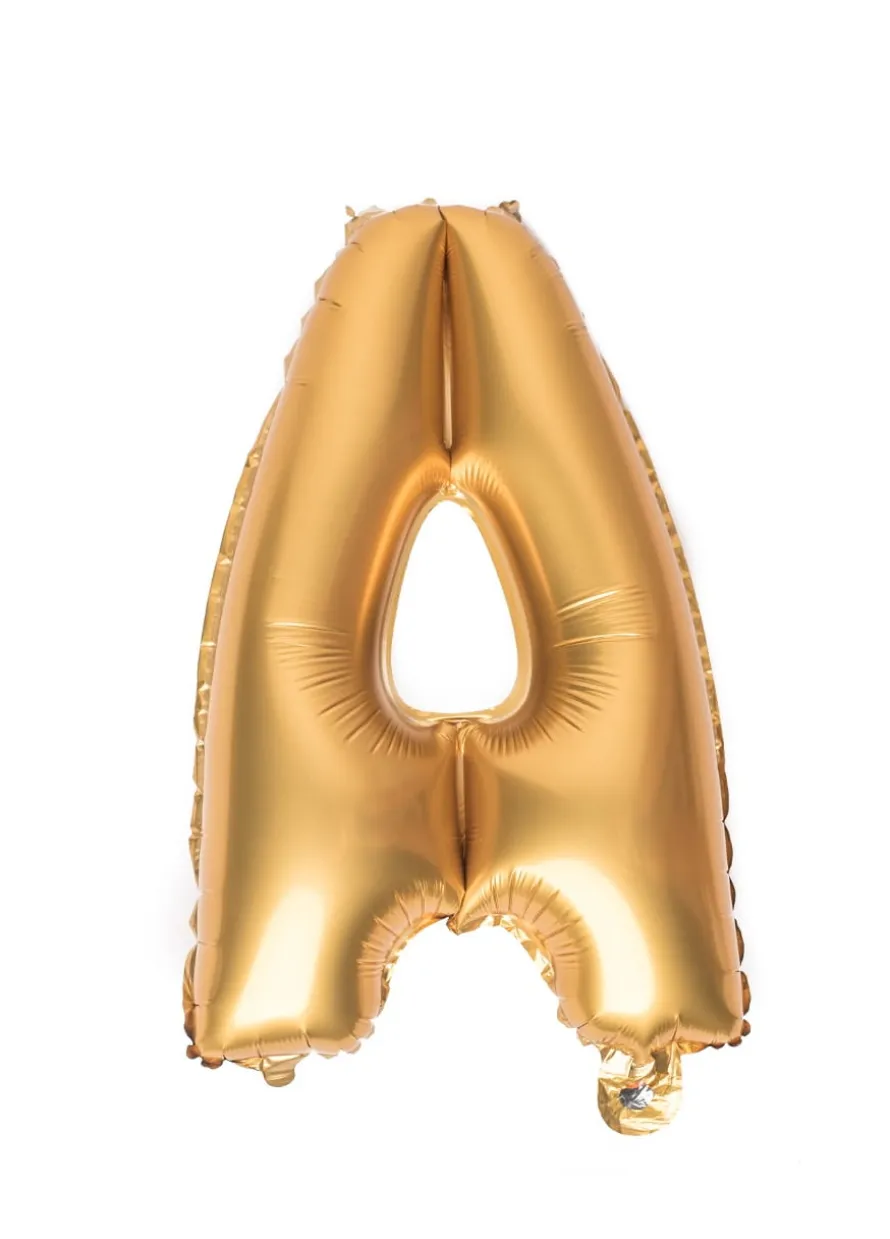 Balon foliowy na powietrze LITERKA A złoty 40cm