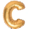 Balon foliowy na powietrze LITERKA C złoty 40cm