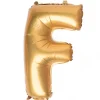 Balon foliowy na powietrze LITERKA F złoty 40cm
