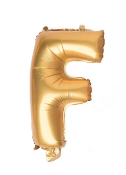 Balon foliowy na powietrze LITERKA F złoty 40cm