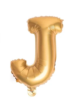 Balon foliowy na powietrze LITERKA J złoty 40cm