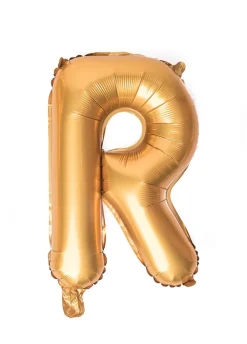 Balon foliowy na powietrze LITERKA R złoty 40cm