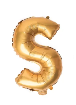 Balon foliowy na powietrze LITERKA S złoty 40cm