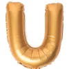 Balon foliowy na powietrze LITERKA U złoty 40cm