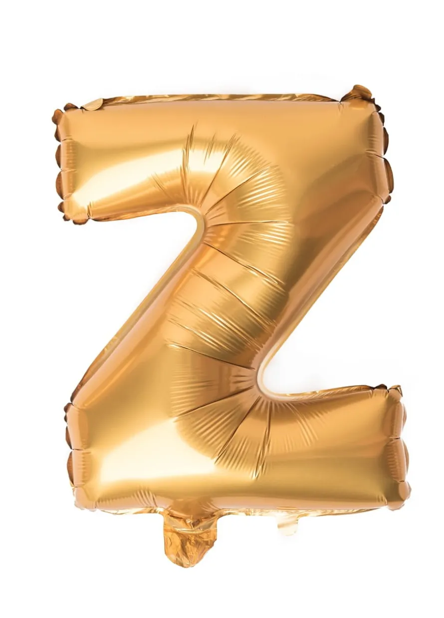 Balon foliowy na powietrze LITERKA Z złoty 40cm
