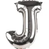 Balon foliowy na powietrze LITERKA J srebrny 40cm