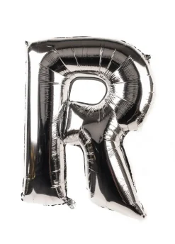 Balon foliowy na powietrze LITERKA R srebrny 40cm