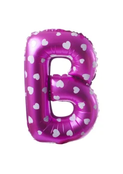 Balon foliowy na powietrze LITERKA B różowy 40cm