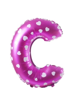 Balon foliowy na powietrze LITERKA C różowy 40cm