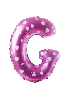 Balon foliowy na powietrze LITERKA G różowy 40cm