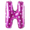 Balon foliowy na powietrze LITERKA H różowy 40cm