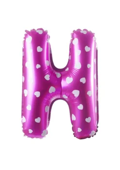 Balon foliowy na powietrze LITERKA H różowy 40cm