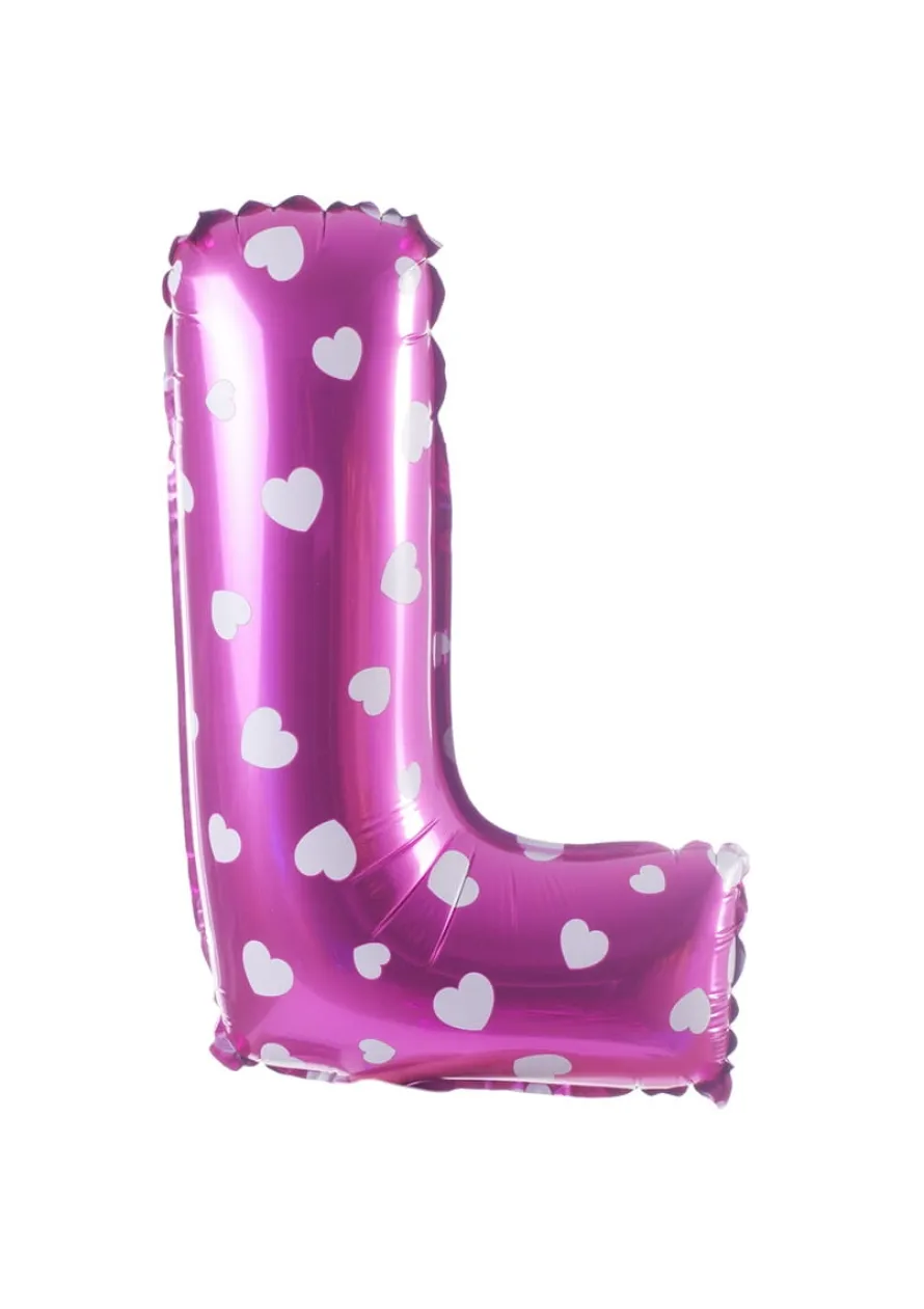 Balon foliowy na powietrze LITERKA L różowy 40cm