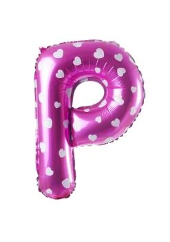 Balon foliowy na powietrze LITERKA P różowy 40cm