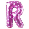 Balon foliowy na powietrze LITERKA R różowy 40cm