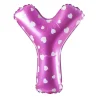 Balon foliowy na powietrze LITERKA Y różowy 40cm