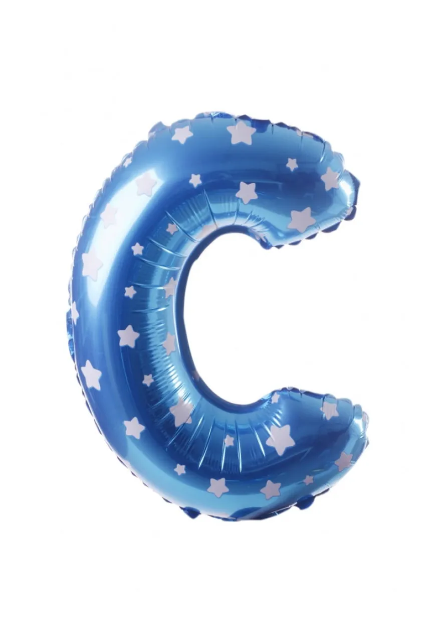 Balon foliowy na powietrze LITERKA C błękitny 40cm