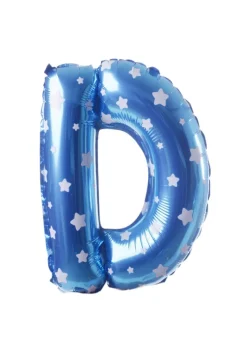 Balon foliowy na powietrze LITERKA D błękitny 40cm