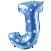 Balon foliowy na powietrze LITERKA J błękitny 40cm