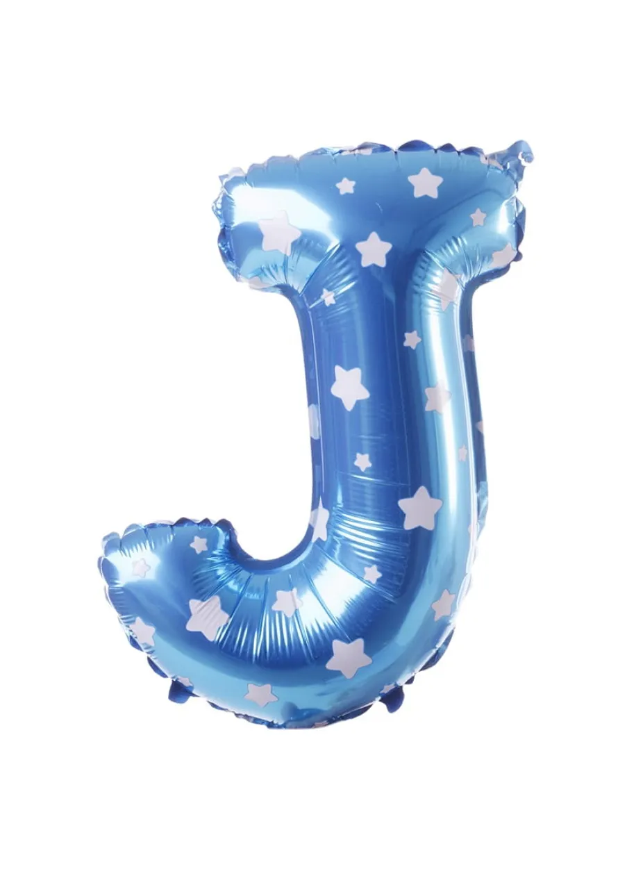 Balon foliowy na powietrze LITERKA J błękitny 40cm