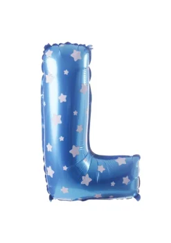 Balon foliowy na powietrze LITERKA L błękitny 40cm