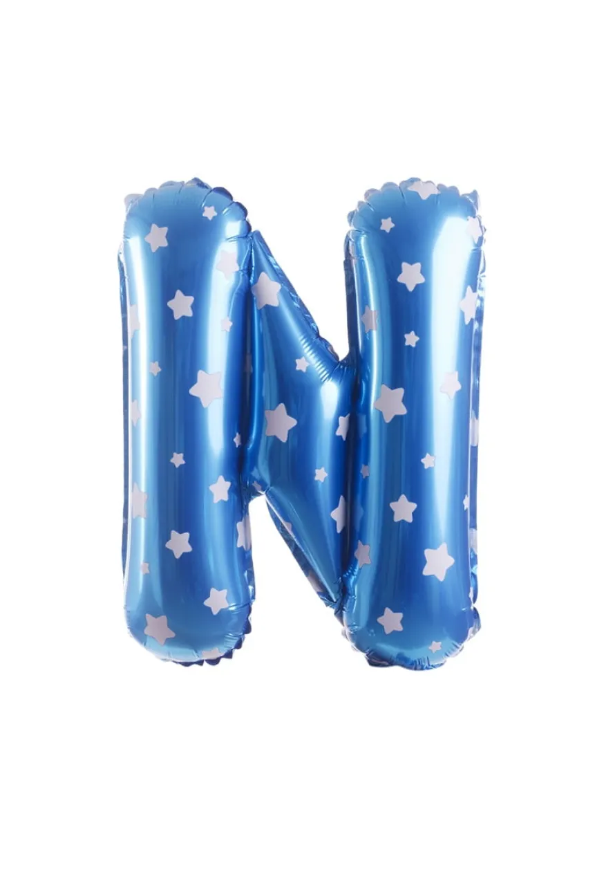 Balon foliowy na powietrze LITERKA N błękitny 40cm