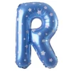 Balon foliowy na powietrze LITERKA R błękitny 40cm