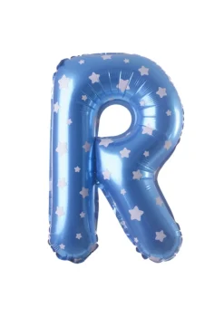 Balon foliowy na powietrze LITERKA R błękitny 40cm