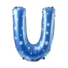 Balon foliowy na powietrze LITERKA U błękitny 40cm