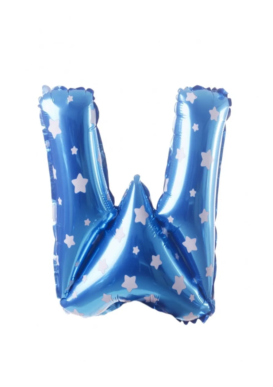 Balon foliowy na powietrze LITERKA W błękitny 40cm